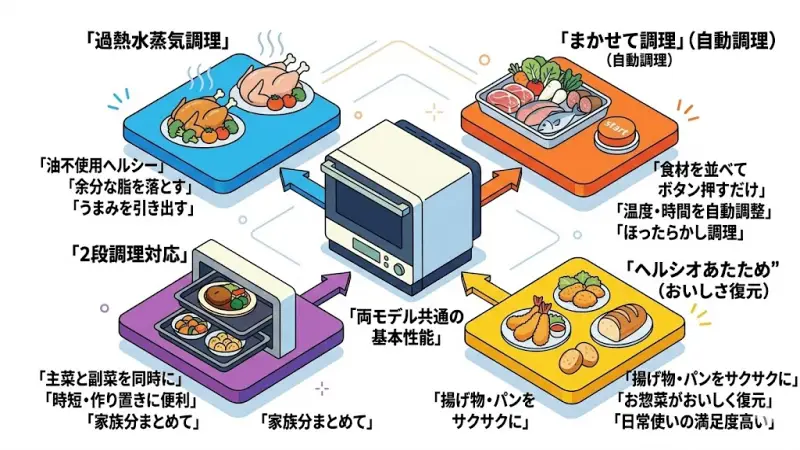 AX-LSX3CとAX-LSX3Bの共通機能