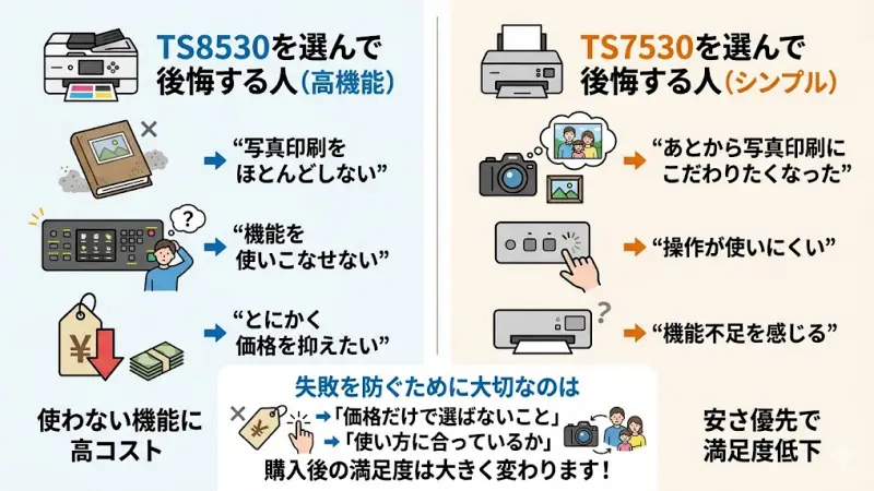 TS8530を選んで後悔する人