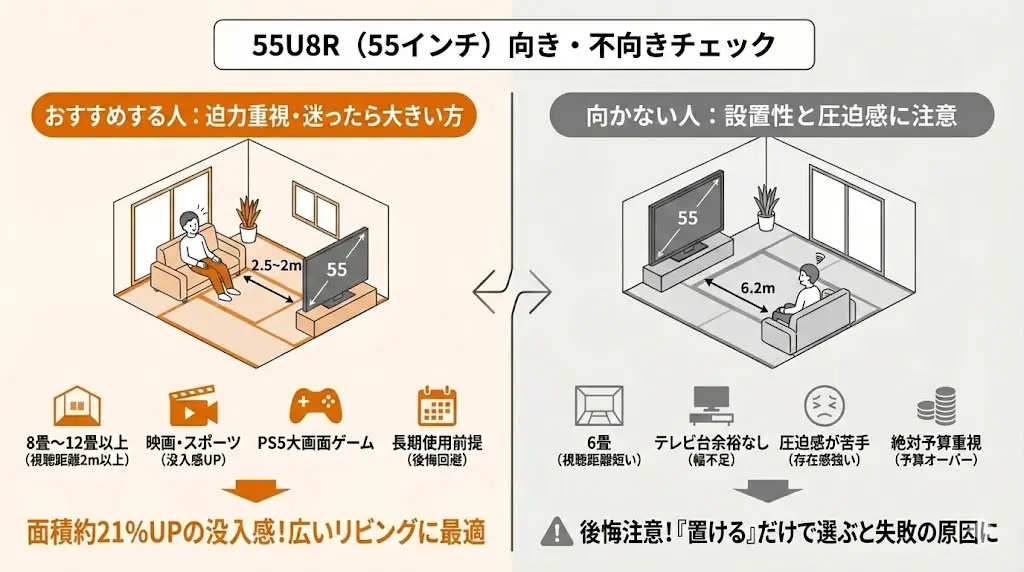 55U8Rをおすすめする人/向かない人