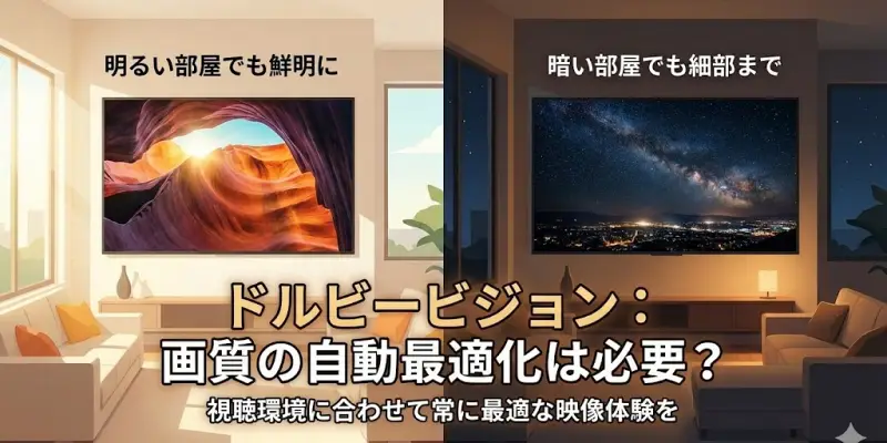 Dolby Vision対応の違い｜画質自動最適化は必要？