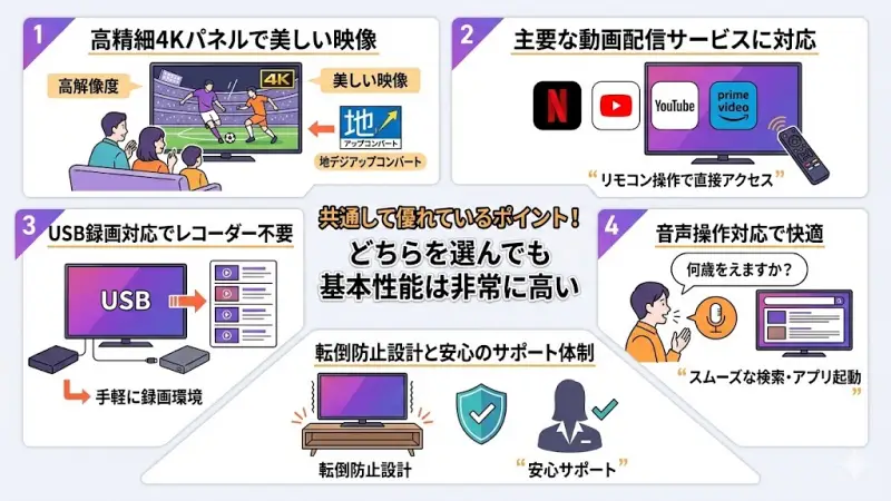 高精細4Kパネルで美しい映像