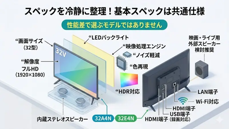基本性能は同じ？スペックを整理