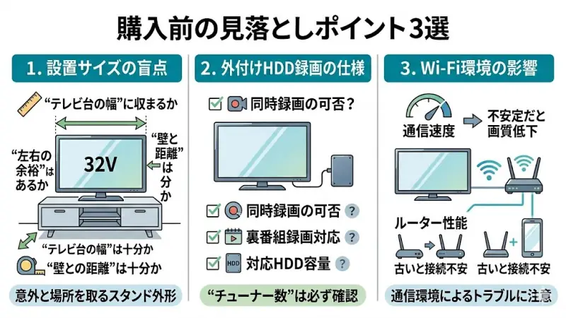 購入前に知っておきたい注意点