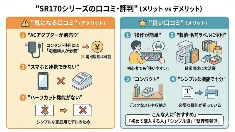 SR170AMとSR170の口コミ・評判