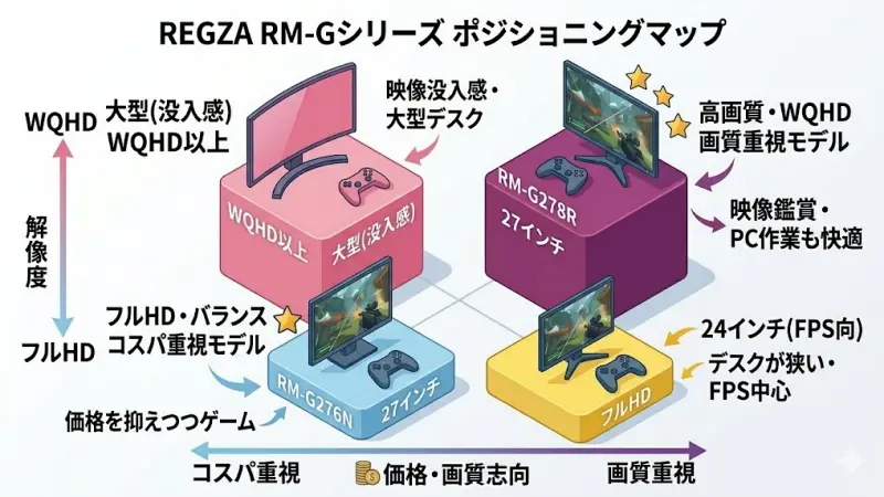 RM-Gシリーズの他モデルとの違い