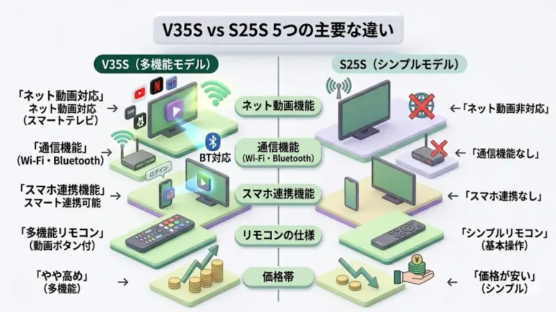 V35SとS25Sの違いを簡単に整理