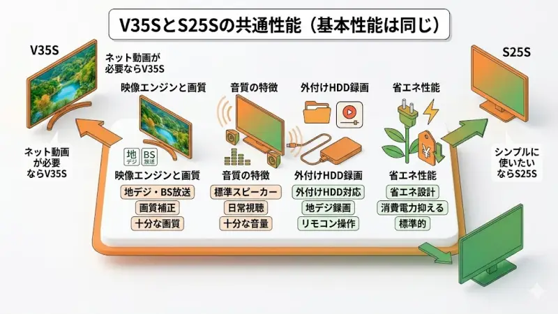 V35SとS25Sの共通性能