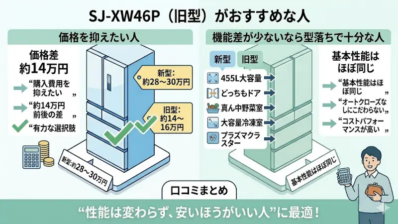 SJ-XW46Pが向いている人
