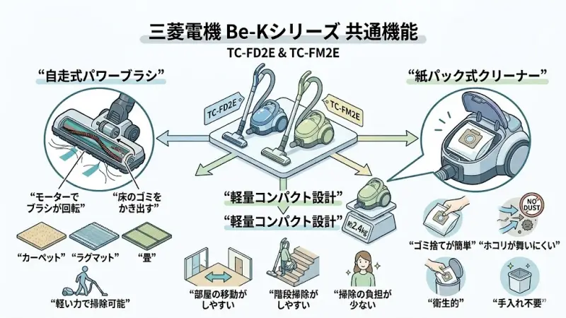 TC-FD2EとTC-FM2Eに共通する主な機能