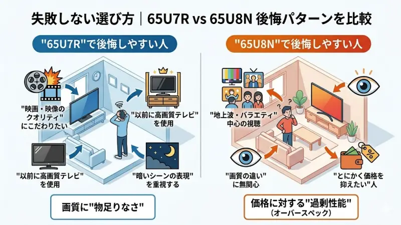 65U7Rで後悔しやすい人