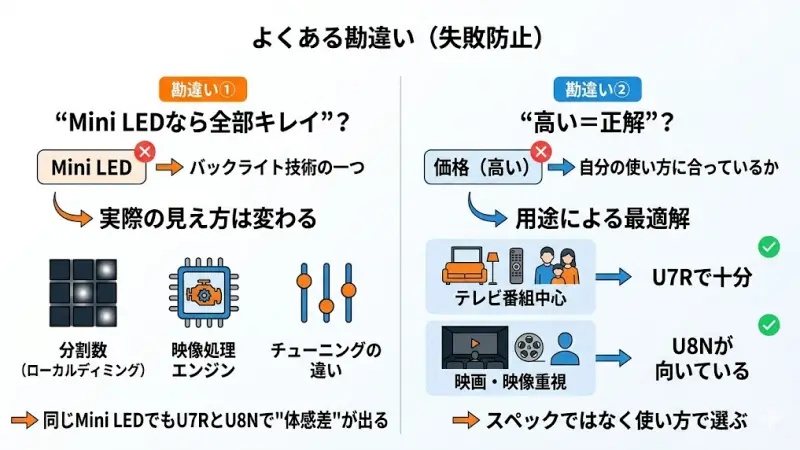 テレビ選びでは、意外と多くの人が「なんとなくのイメージ」で判断してしまうことがあります。