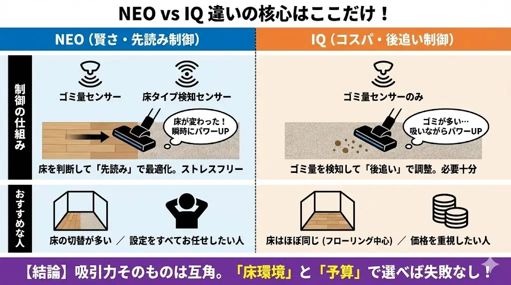 NEO と IQ の違いはここだけ押さえればOK