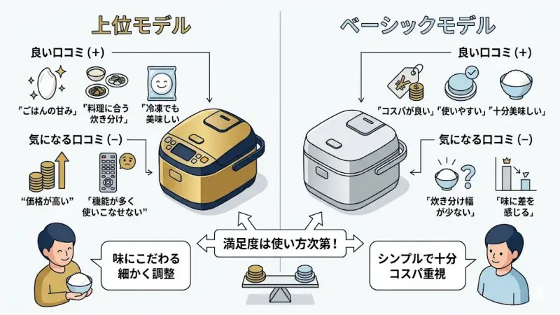 炊き上がりの違いは？味・食感をリアルに解説