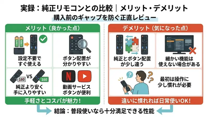 設定不要ですぐ使える
ボタン配置が分かりやすい
純正より安く手に入りやすい
動画サービスボタンが便利