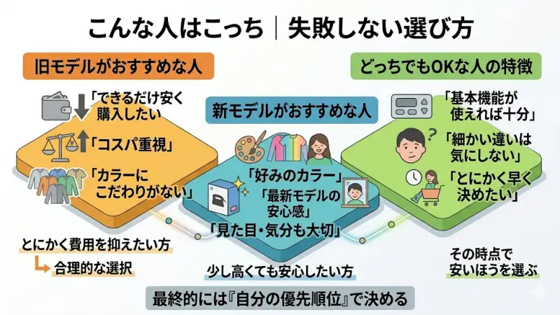 このパートでは、タイプ別におすすめを整理するので、自分に当てはまる方を選ぶだけでOKです。