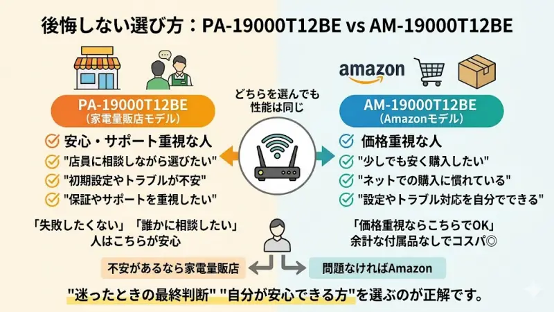 PA-19000T12BEがおすすめな人（安心・サポート重視）