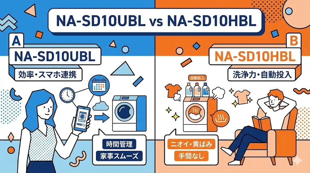 「NA-SD10UBL」と「NA-SD10HBL」どっちがおすすめ？