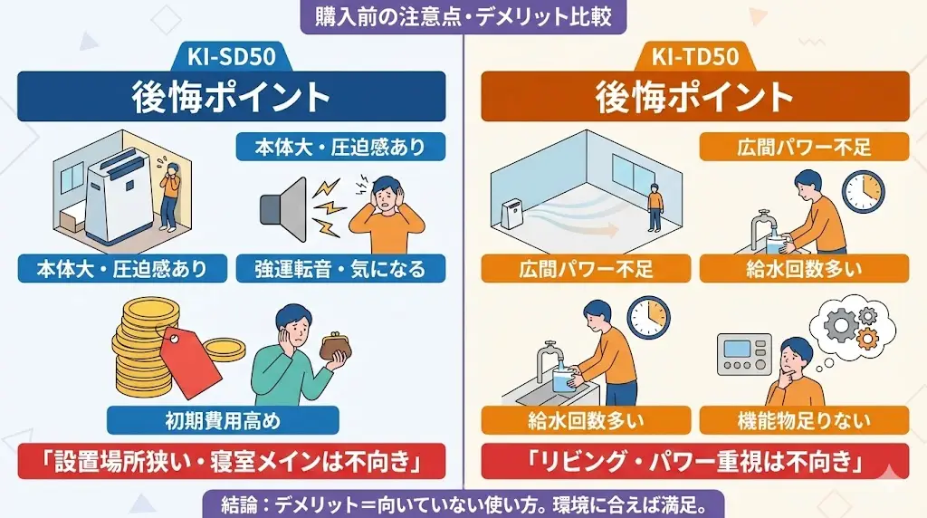 KI-SD50で後悔しやすいポイント