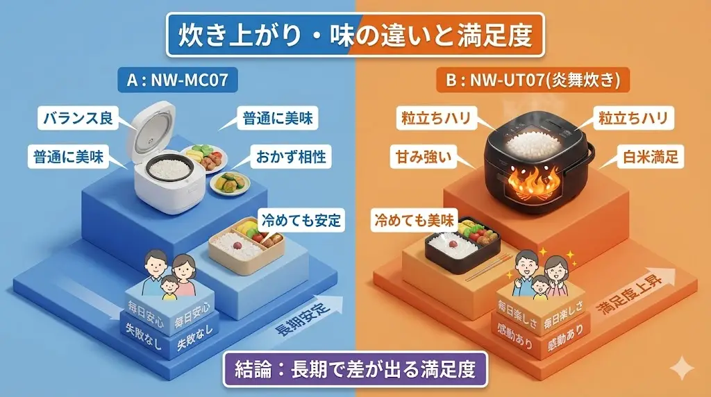 NW-MC07とNW-UT07の違いは、誰にでも同じように伝わるものではありません。