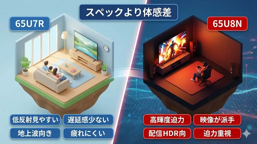 “新世代AI制御×Mini LED”か、“高コントラスト×低反射”かスペックより「体感」で差が出るポイントを整理