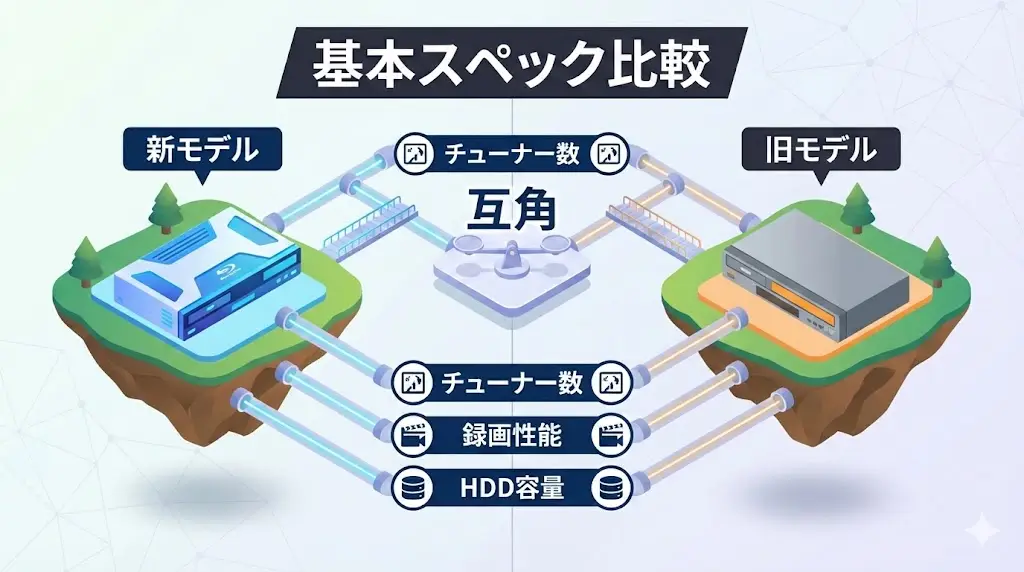DMR-4X1003とDMR-4X1002の基本スペックを比較