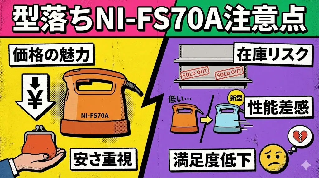 型落ちNI-FS70Aを選ぶ前に知っておきたい注意点