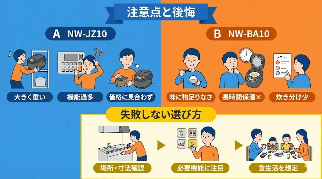 NW-JZ10は高性能モデルですが、次のような場合はミスマッチになることがあります。
