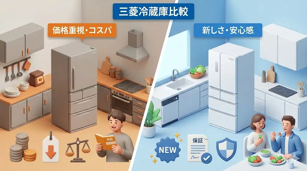 MR-JW50NとMR-JW50Mの違いとこの記事の結論