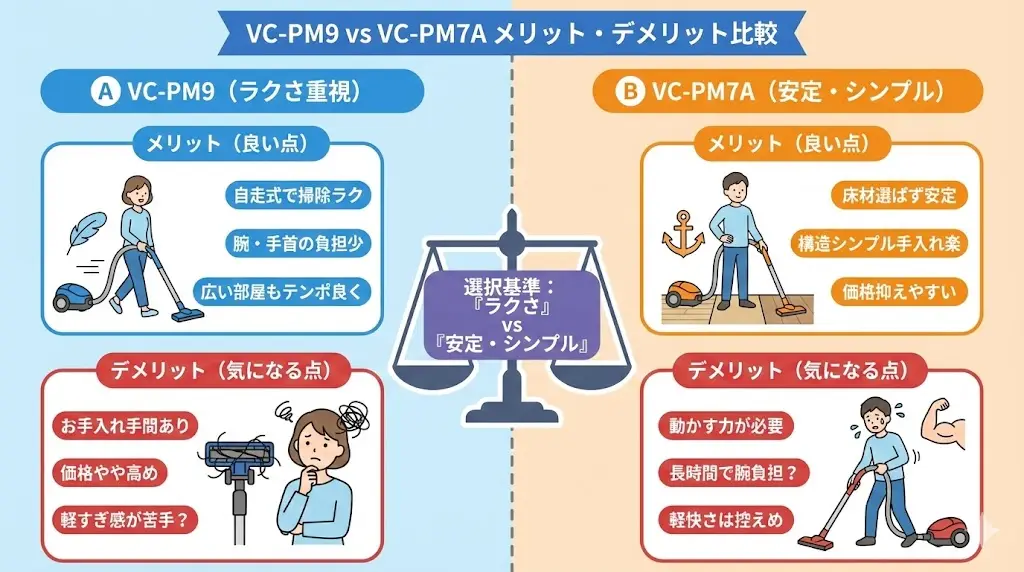 VC-PM9のメリット・デメリット