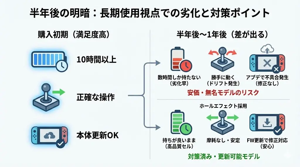 Switch2本体のアップデートに合わせて、コントローラー側も更新が必要になる場合があります。