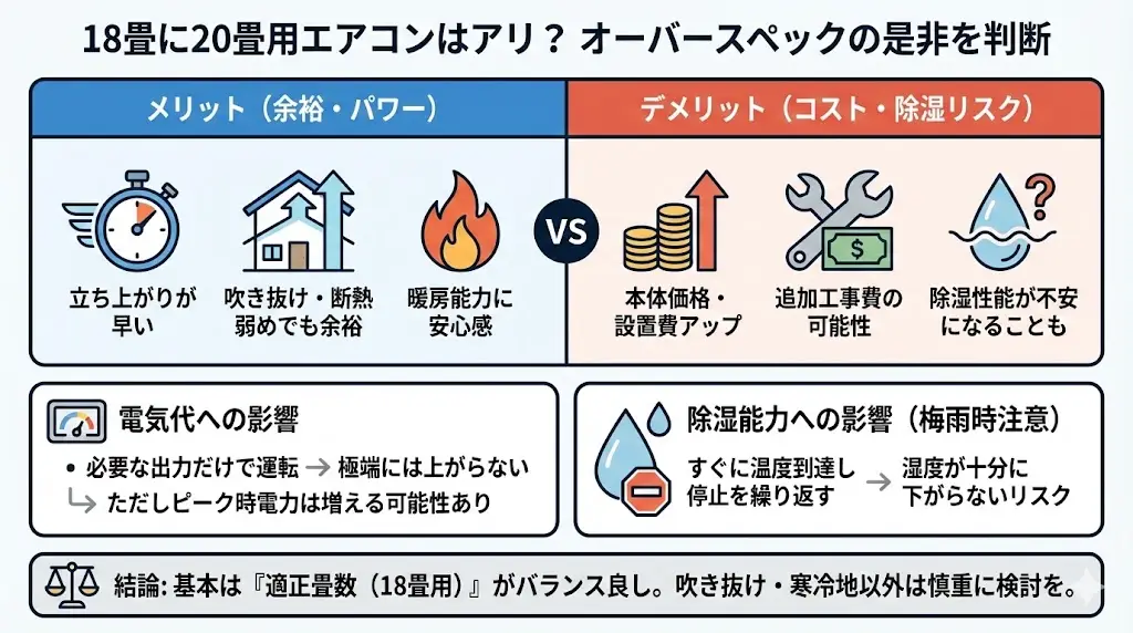 AY-U56E2とAY-T56E2の違い18畳に20畳用エアコンを選ぶのはアリ?