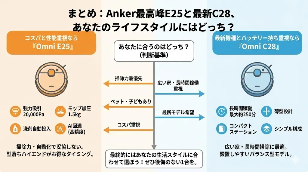 Anker最高峰E25と最新C28、あなたのライフスタイルにはどっち?