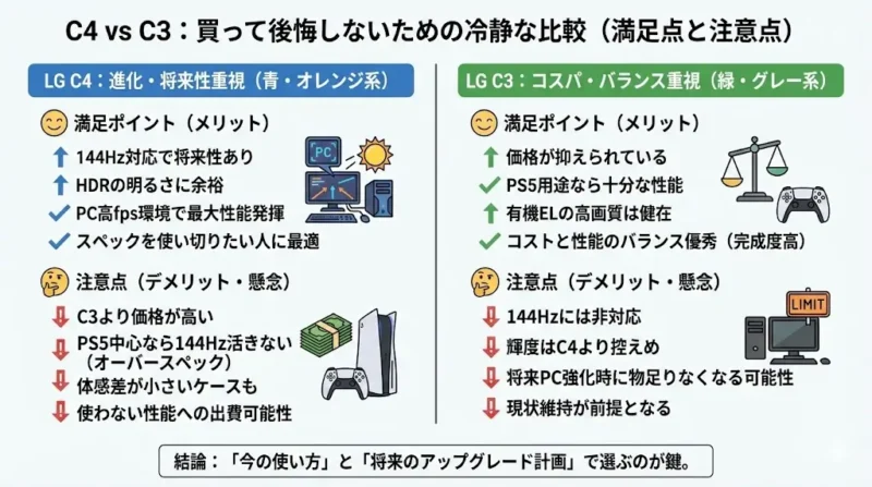 LG C4とC3“満足点”と“注意点”を分けて冷静に比較