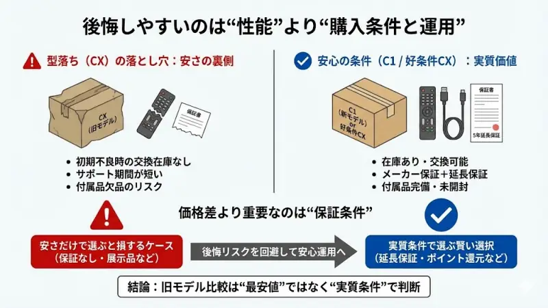 CXとC1で迷っている人の多くが、スペック差に注目します。
