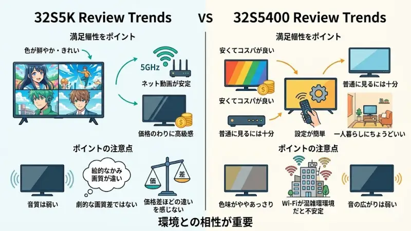 32S5K｜高評価レビューで多いポイント