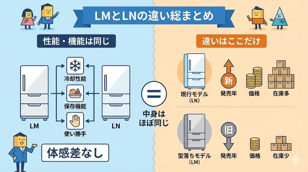 【まず知りたい】MR-WXD47LM と MR-WXD47LN の違い総まとめ