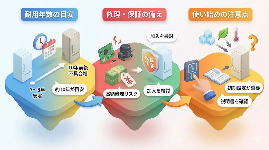 GR-A600XFS・GR-Y600XFSを選ぶうえで知っておきたい 耐久性とサポート面の考え方を整理します。