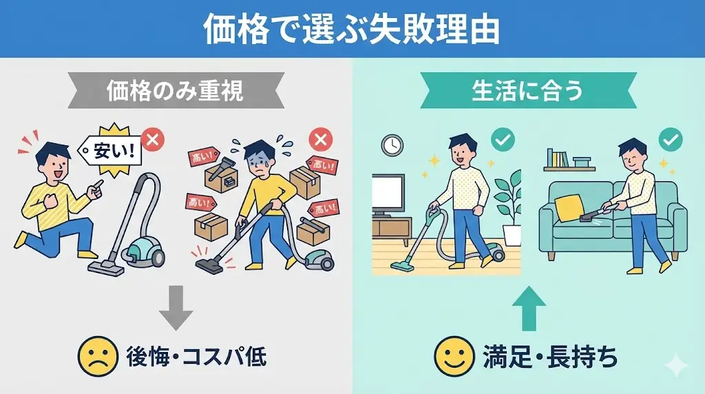 V8 SlimとV8 Originを比較していると、 「安い方でいいのでは？」と考えてしまう方も多いと思います。