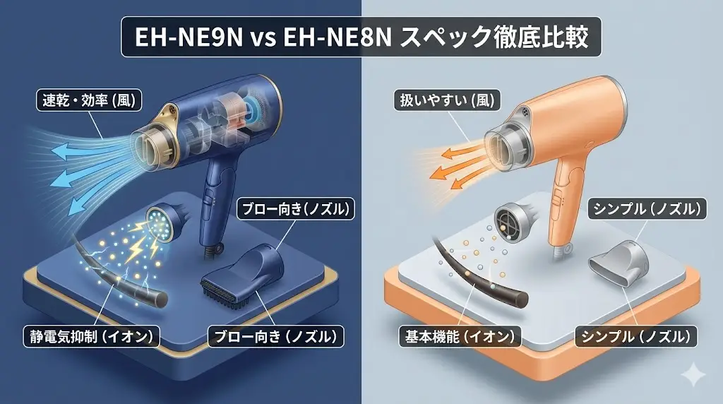 スペック徹底比較：EH-NE9N vs EH-NE8N