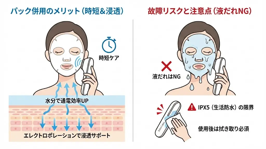 エクストラカッサはパックの上から使用OK？通電効率と浸透ケアの真実