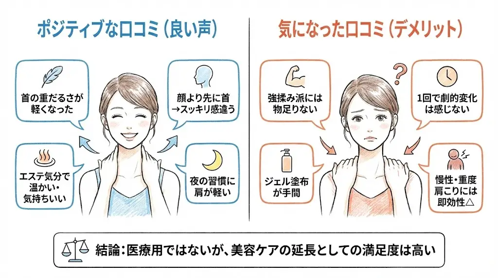 実際どう？肩こり目的で使った人のリアルな口コミ