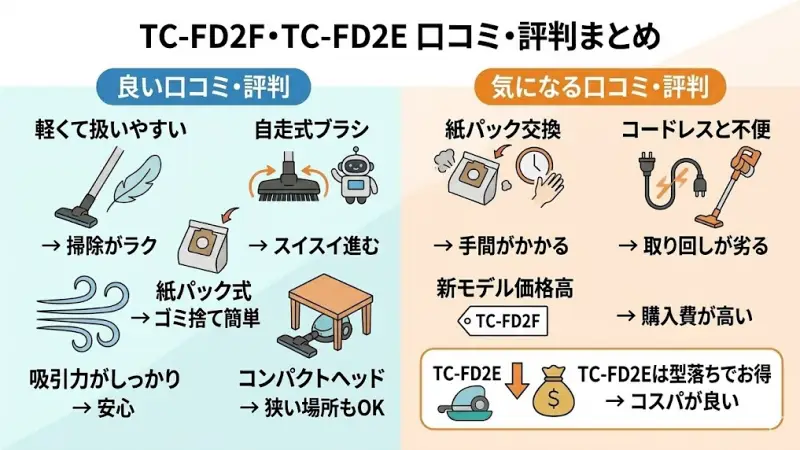 TC-FD2F・TC-FD2Eの口コミ・評判