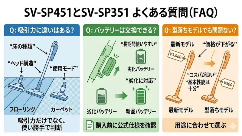 SV-SP451とSV-SP351のよくある質問