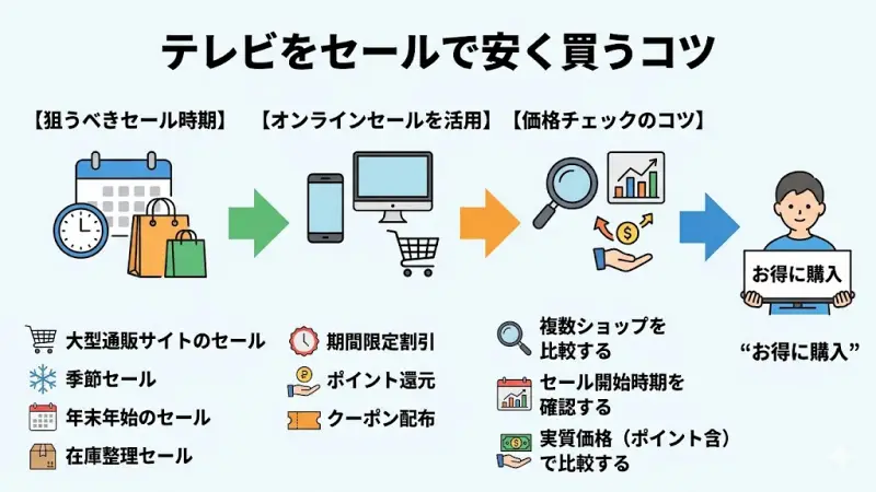 セールで安く買うコツ