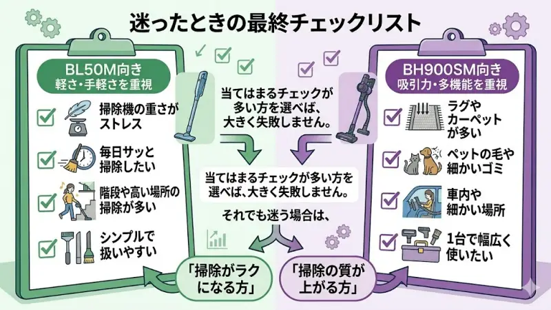 ▼軽さ・手軽さを重視したい人（BL50M向き）