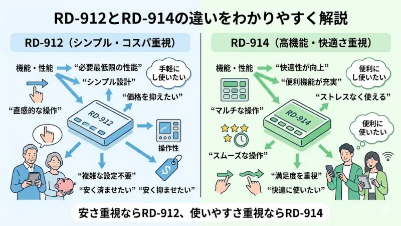 RD-912とRD-914の違いをわかりやすく解説