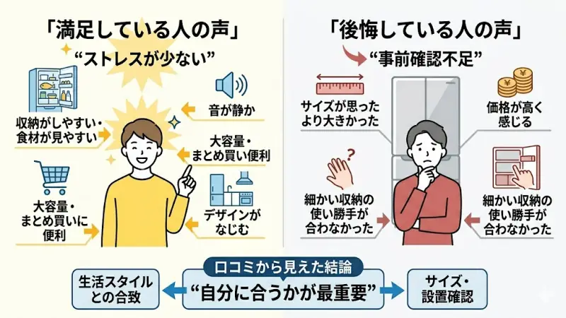 AQR-TZA52AとTZA51Rの口コミをもとに、リアルな満足点と不満点を整理しました。