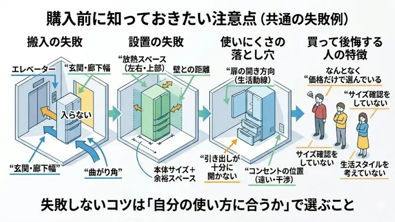 AQR-TZA52A・TZA51Rどちらにも共通する、よくある失敗例を紹介します。