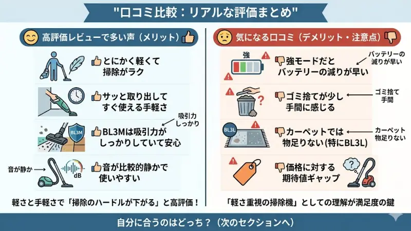 PV-BL3MとPV-BL3Lを実際に使ったユーザーのリアルな口コミ・評判のまとめ
