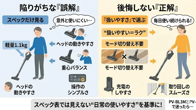コードレス掃除機選びで失敗しないための「軽さ」と「扱いやすさ」のバランス解説